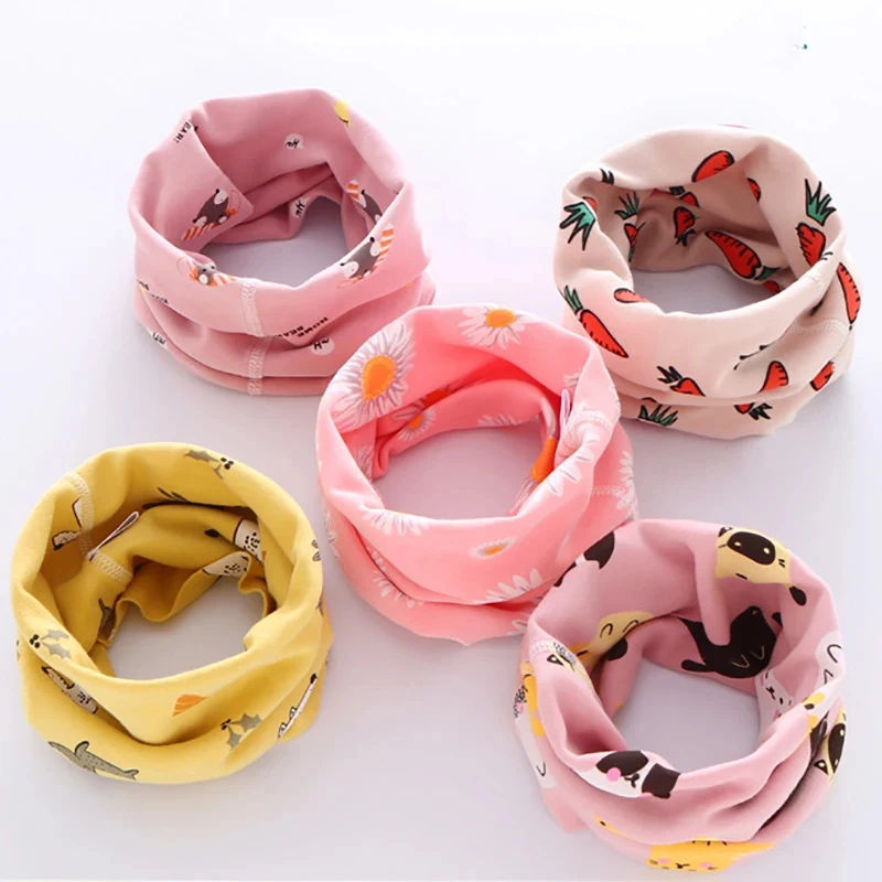 

1-4pcs Winter Children Warmer Neck Scarf For Kids Boys Girls Neckerchief Cute Baby Cartoon Scarf Soft Neck Children´s Scarves