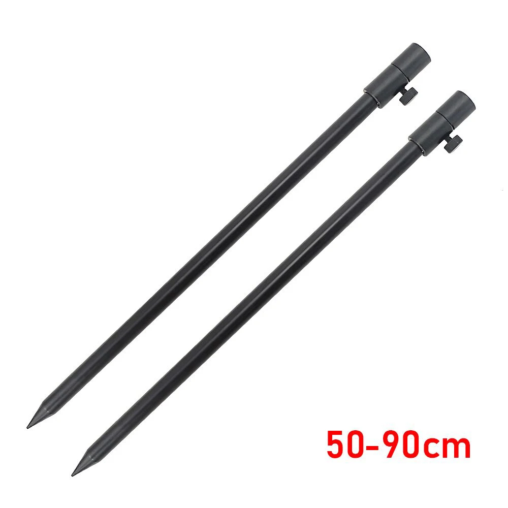 2 x Karpfen Angeln Bank Sticks Aluminium Schwarz Rod Pod Durchmesser 16mm Angeln Zubehör