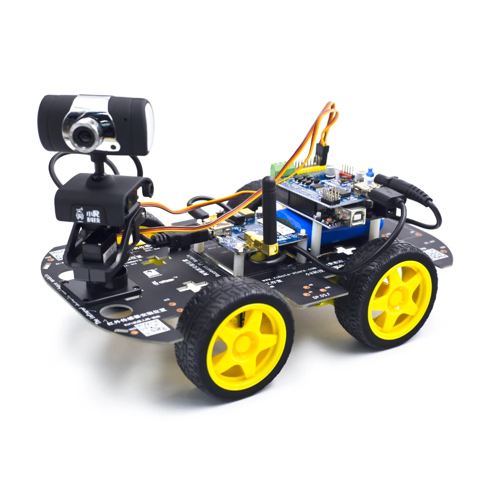 Kit Robot Mobil Pintar Edukasi STEM untuk Anak dan Dewasa, Kontrol Jarak Jauh Nirkabel WIFI 4WD, Pemrograman DIY, Coding, untuk Arduino