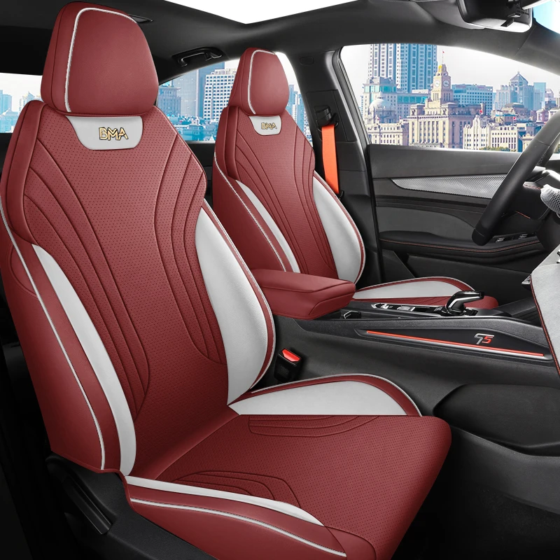 All Inclusive Leather Auto Seat Covers 5 Seater Compatible With Geely Coolray 2023 2024 2025 2026 Dustproof Car Interior Protect