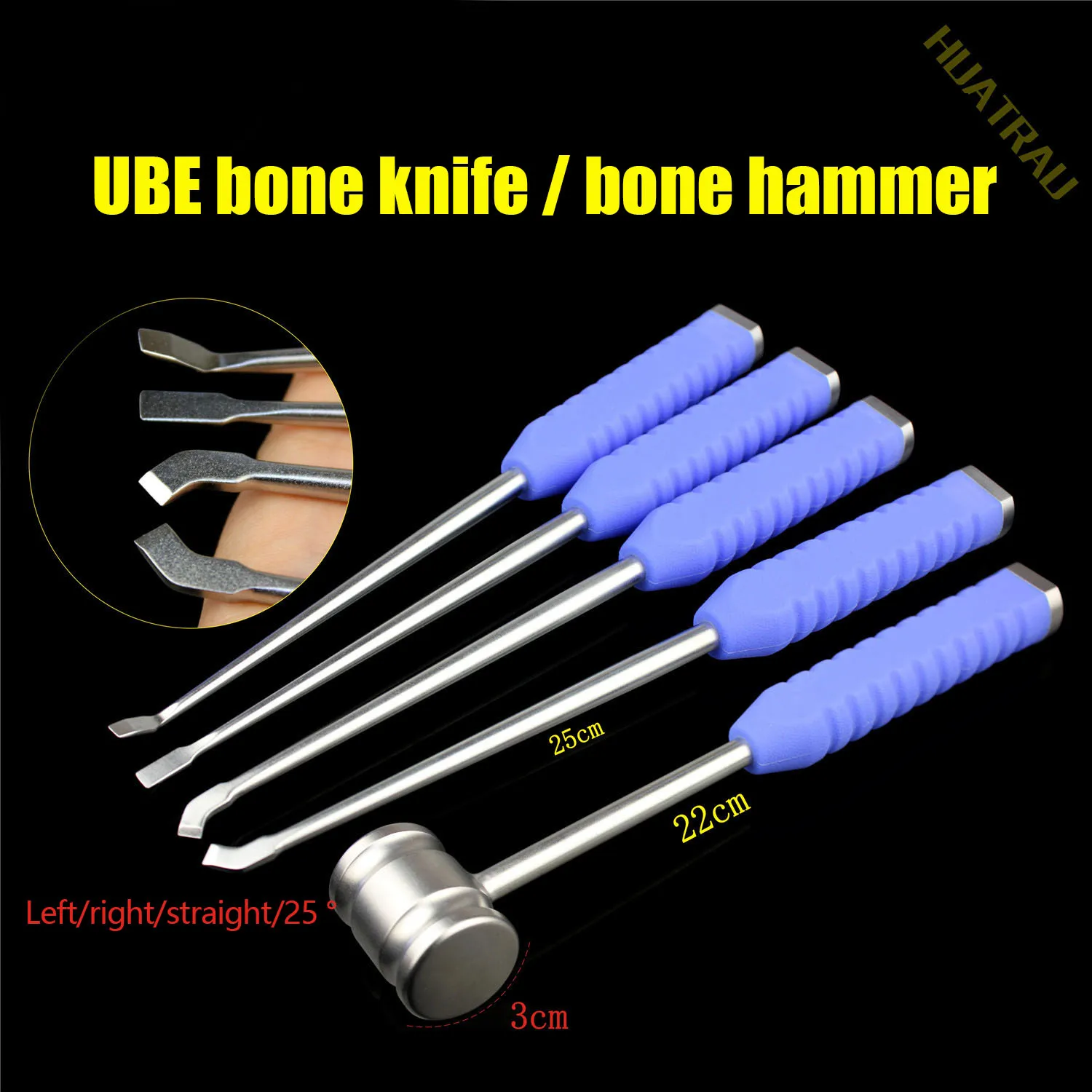 UBE bone knife chisel bone hammer double channel spinal endoscope orthopedic minimally invasive intervertebral disc Protrusion