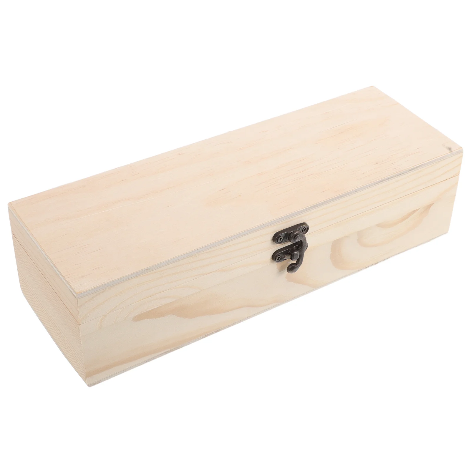 Vintage Wooden Jewelry Box 4 Compartments Organizer for Tea Bags Sugar Packets Trinket Storage Case with Removable Dividers