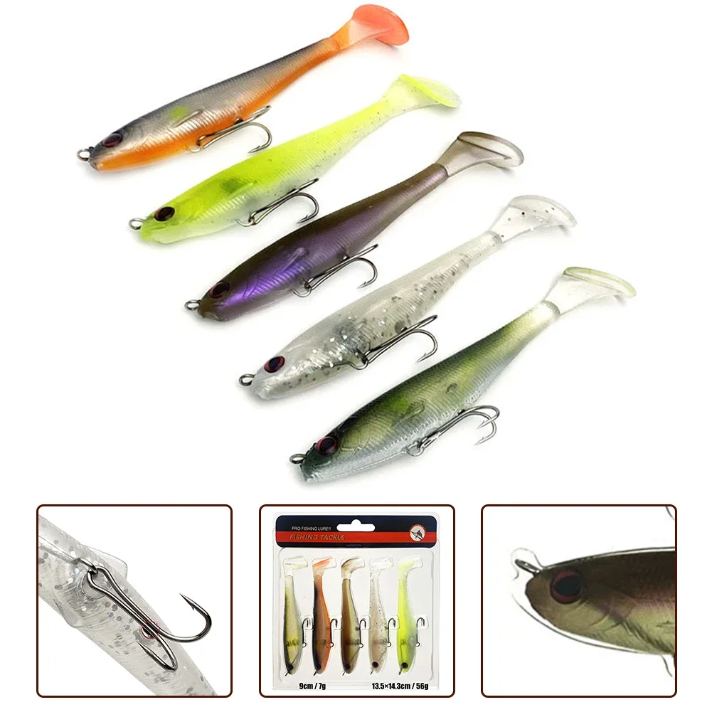 5pcs Megabass Magdraft Swimbait Sinking Soft Fishing Lure T-Tail Wobblers  Megabass Magdraft Swimbait Sinking