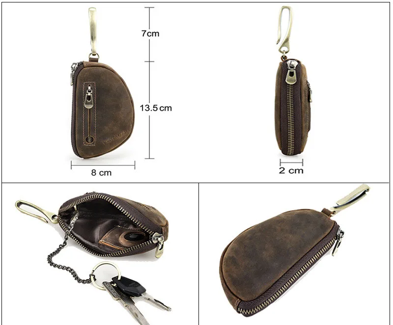 ماجيك حكاية جودة الجلود مفتاح محافظ للرجال خمر AirTag فتحة مفتاح سلسلة Keyrings مجنون الحصان الجلود حقيبة مفاتيح محفظة للعملة