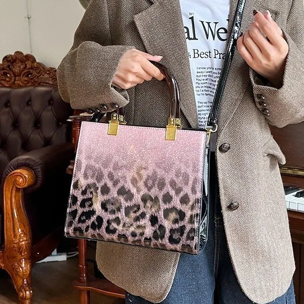 

Transparent Handle Square Bag, Vintage Top Handle Purse, Chic Shoulder Crossbody, Minimalist Day to Night Tote, Textured Sling