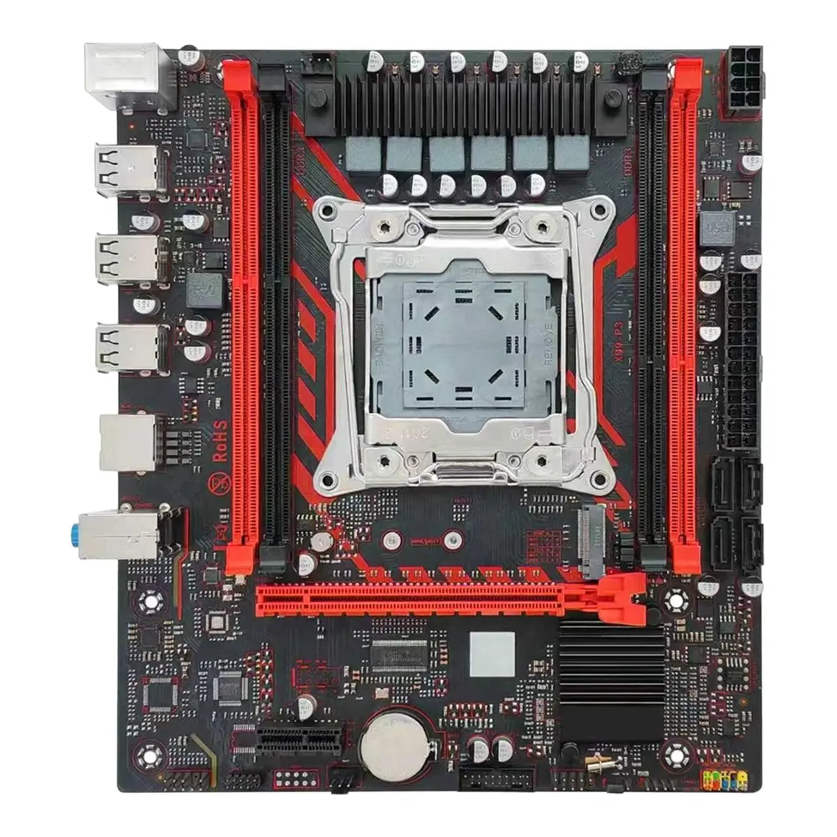 (A01R) X99 Motherboard X99 P3 LGA2011 Q57 Chipset Motherboard Gigabit Ethernet Supports 4x DDR3 RAM with M.2 NVME/NGFF Slots - view 3