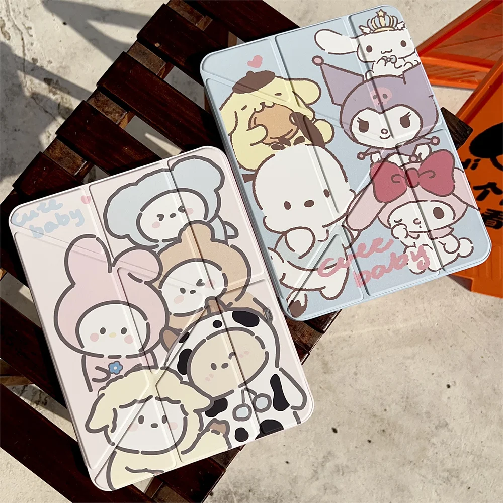 

Cut Line Cartoon Cover For iPad Pro 2024 iPad 10th 11 2025 12.9 13 inch Air 7 6 10.5 iPad 5 6 9.7 mini 5 6 7 With Pen Holder