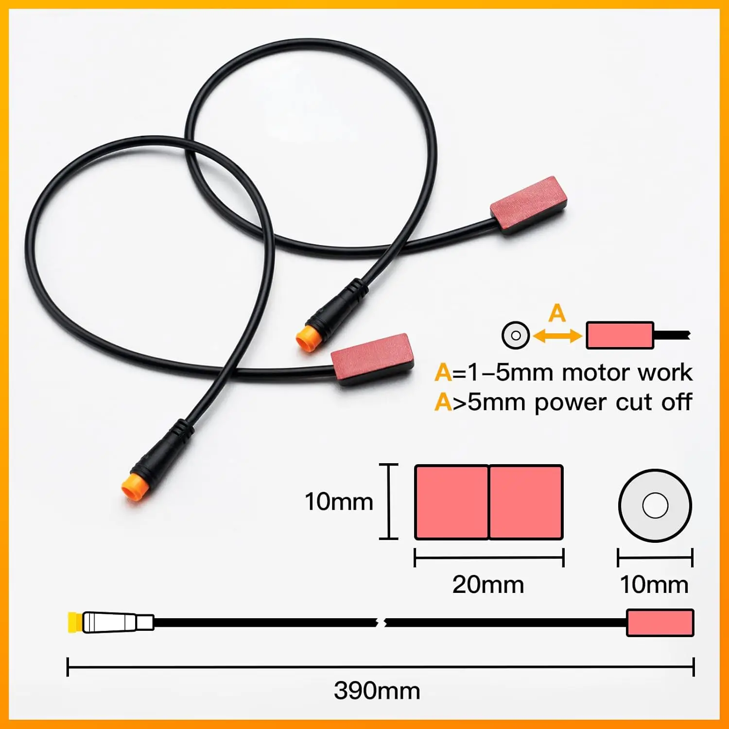 Brake Sensor Waterproof 3 Pin Cable Magnets Ebike Hydraulic Power Cut Off Sensor for Bafang Mid Drive Motor Kit Electric Bicycle