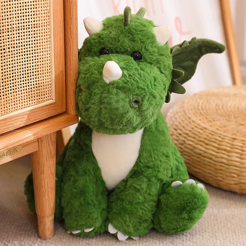 Jouets en peluche de dinosaure avec ailes, œuf de dinosaure vert, câlin, dormir au beurre, drôle, cadeau d'anniversaire pour enfants, 2 Ln 1