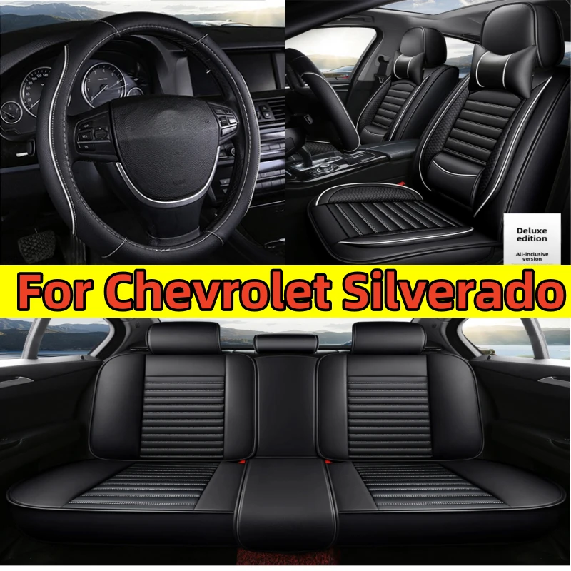

For Chevrolet Silverado car seat covers are fully covered with waterproof and wear-resistant PU leather and all-season car pads