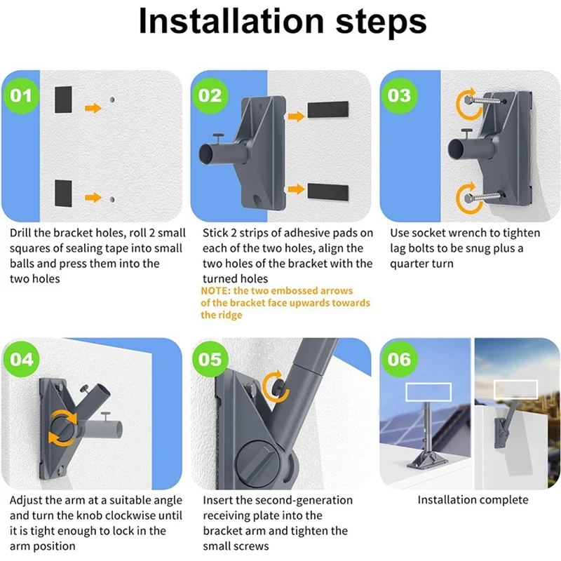 BNVN-زاوية قابل للتعديل سقف تصاعد قوس محول تركيب ل Starlink Gen2 لهوائي Starlink V2