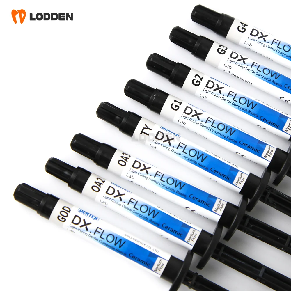 2pcs Flowable Dental Resin Composite DX Flow Light Curing Teeth Hybrid Composite Resin Light-Curable Composite Oral Resin Tools