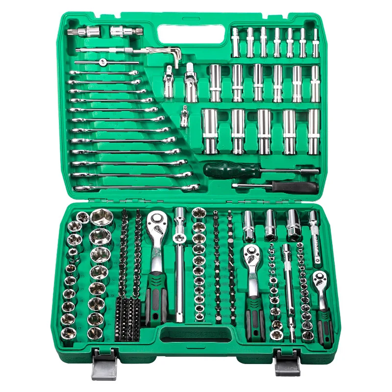 Pro 24/72 Teeth Ratchet Wrench Set with Sockets Screwdriver Bits Hand Tools Set Extension Rod Suitable for Car Repair Household