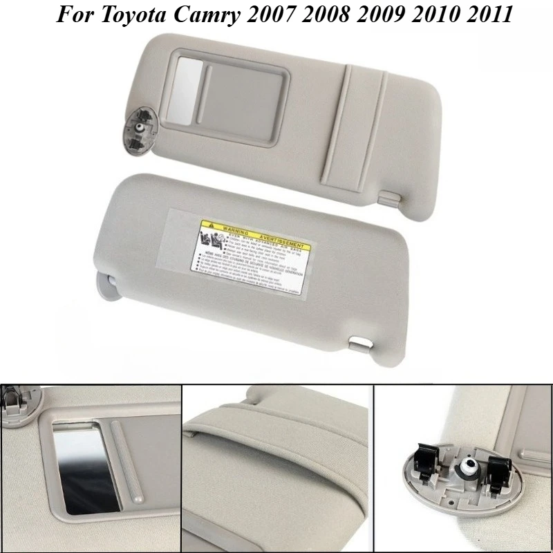Suitable for Toyota Camry 2007 2008 2009 2010 2011 74320-06780-B02 car sun visor left and right gray with makeup mirror