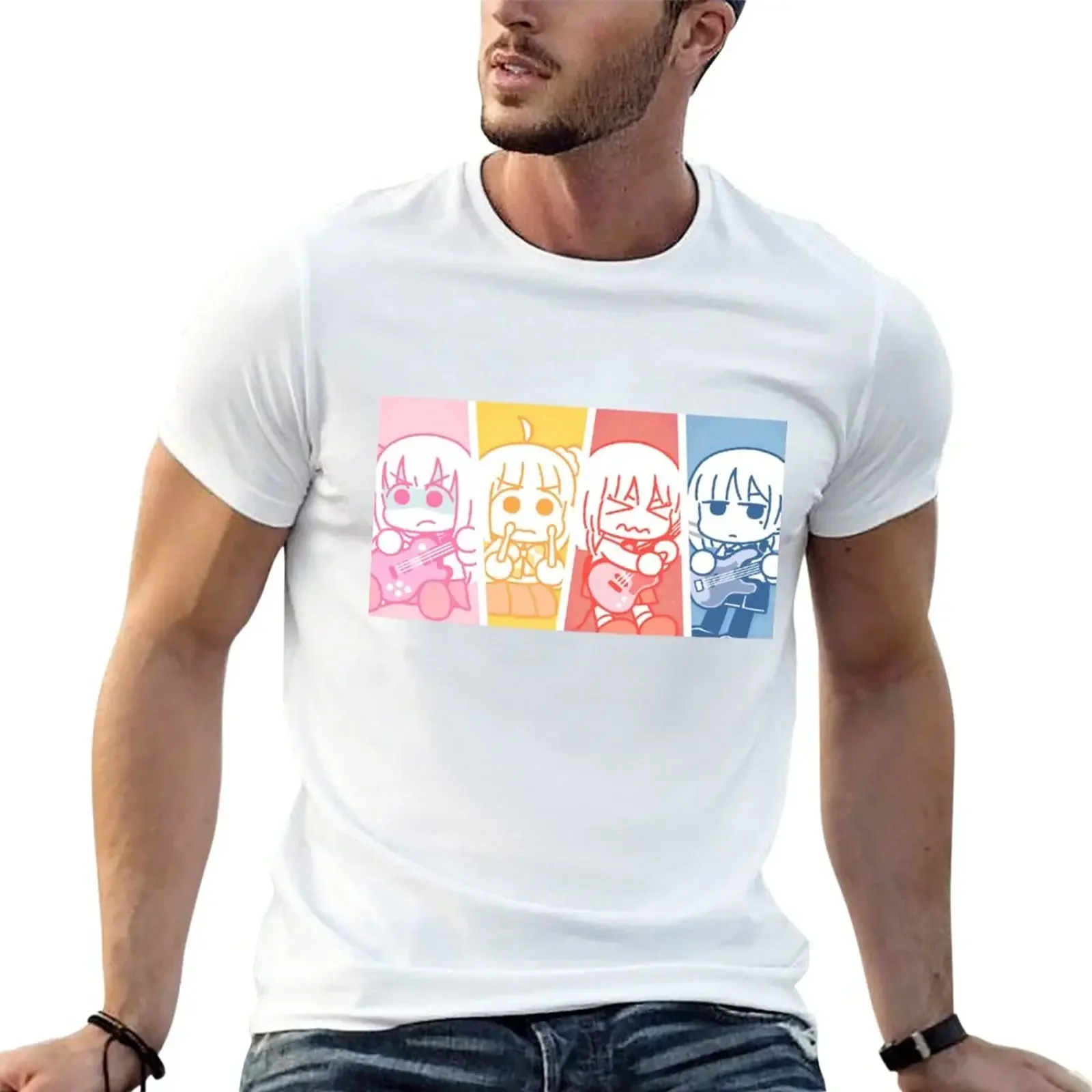 Bocchi the Rock T-Shirt sports fans plain slim fit t shirts for men