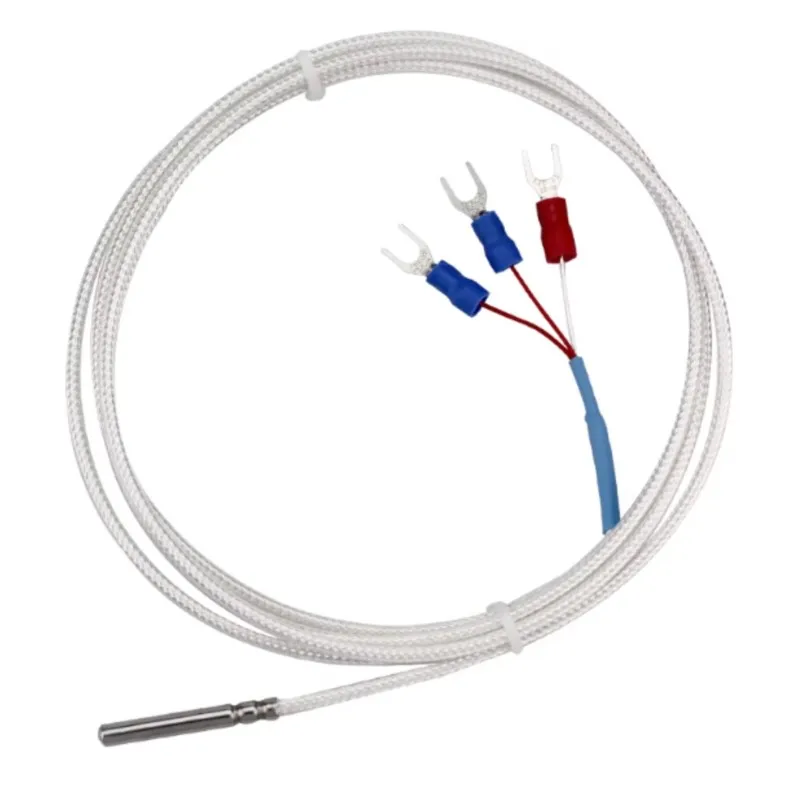 PT100 3 Fork Terminals 10cm Probe 0.5/1/1.5/2/3/5M Thermocouple Sensor precision 0.1