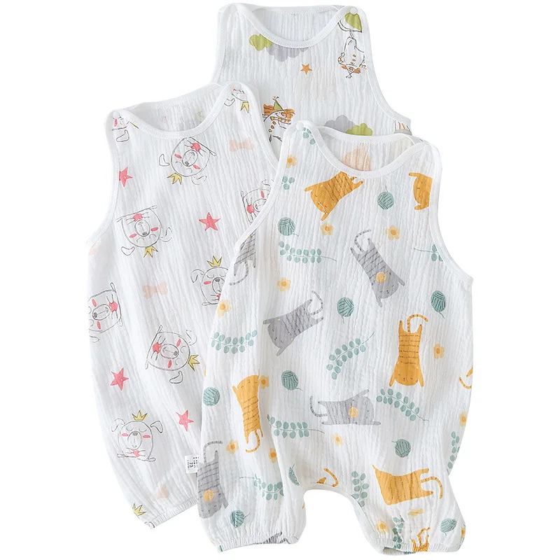 Tops de gasa para bebé, mono de verano para bebé, chaleco infantil