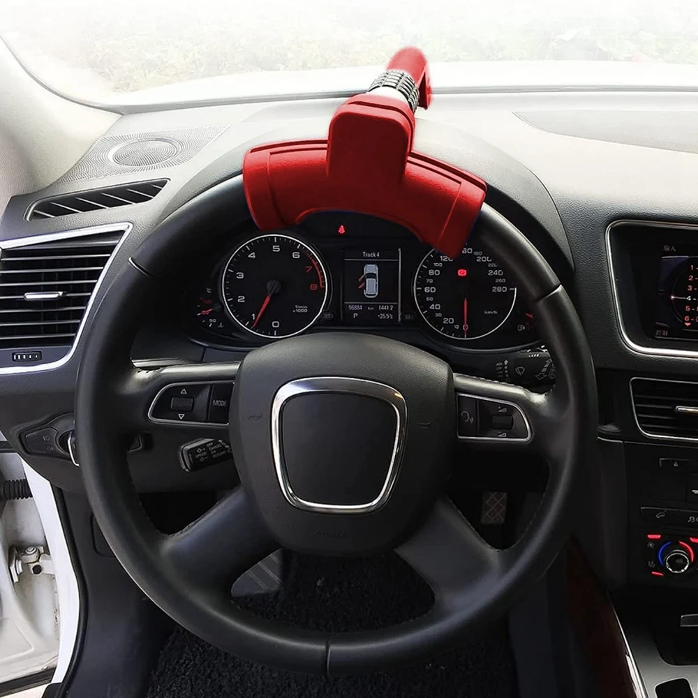 Car T-Shaped Steering Wheel Anti-Theft Lock Retractable Hook Lock Retractable Anti-Theft Combination Lock For Carstrucks