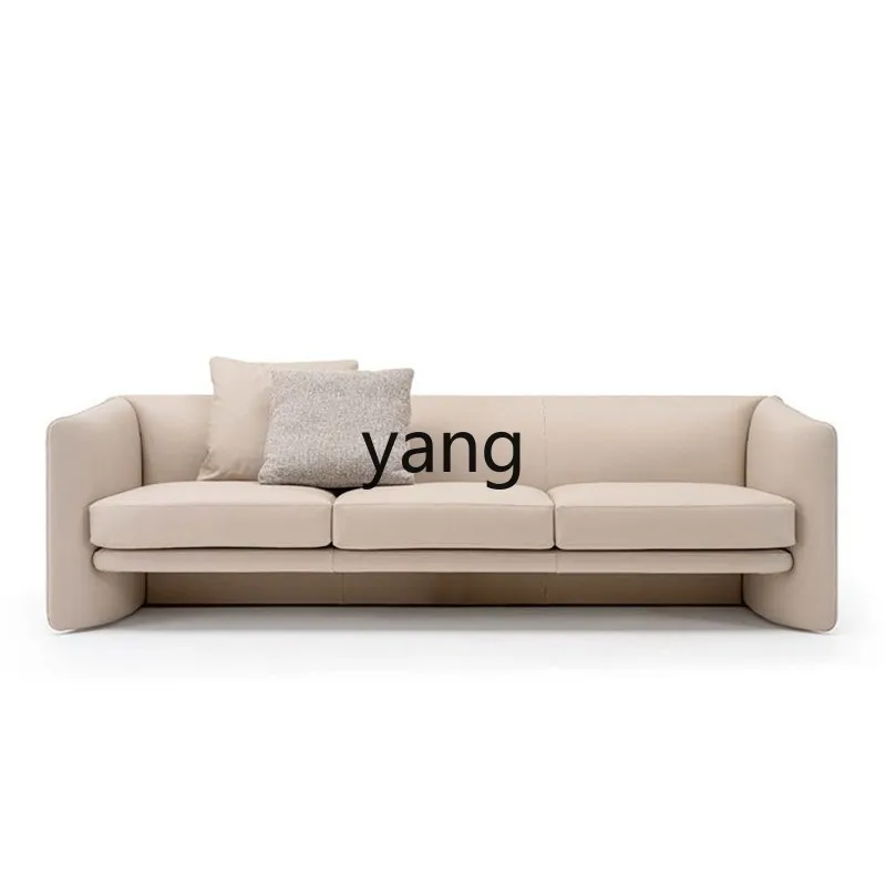 Lh Italian light luxury leather fabric club exhibition hall Hong Kong-style single and double three-person sofa combination