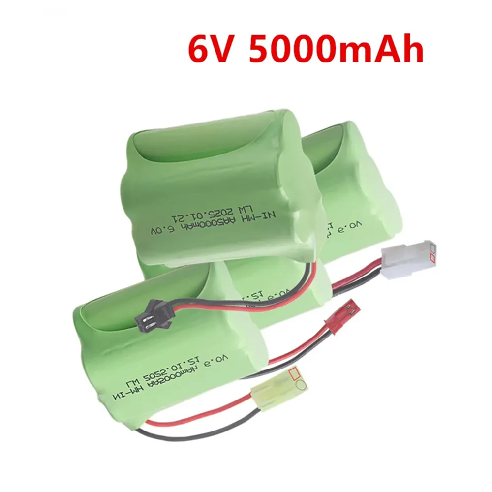 6V 5000mah NI-MH Battery for RC Electric Toys Cars Trucks Tanks Boats 6V NiMh AA Upgrade 3000mah SM/JST/TAMIYA/EL-2P Plug