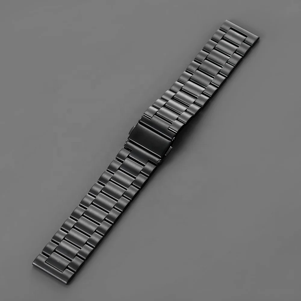 18mm 20mm 22mm 24mm PVD Black Stainless Steel Watch Band Fit For Seiko Tuna Dive Watch