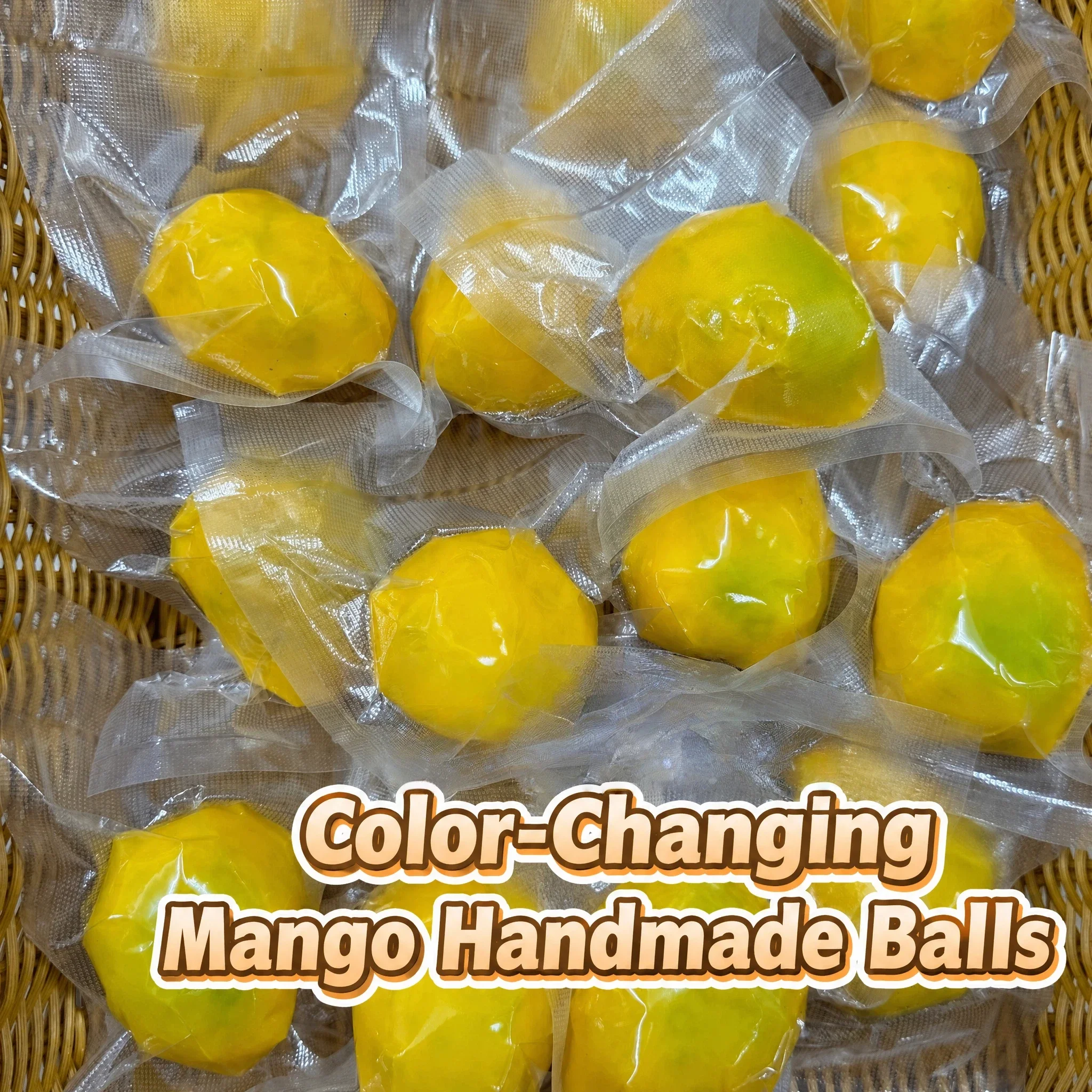 2026 Best 뉴 수제 바삭 망고 스퀴시 Soft Squishy Stress Ball Crunchy Squeeze Fidget Toy Round Blocks ASMR Sensory Decompression Adults Gift