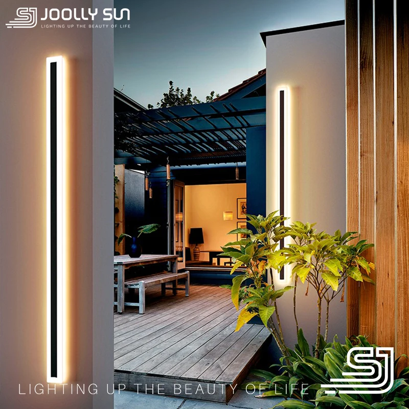 Imagem -03 - Joollysun-long Strip Led Wall Light Iluminação Exterior Lâmpada Impermeável Home Decor Varanda Escada Sala de Estar