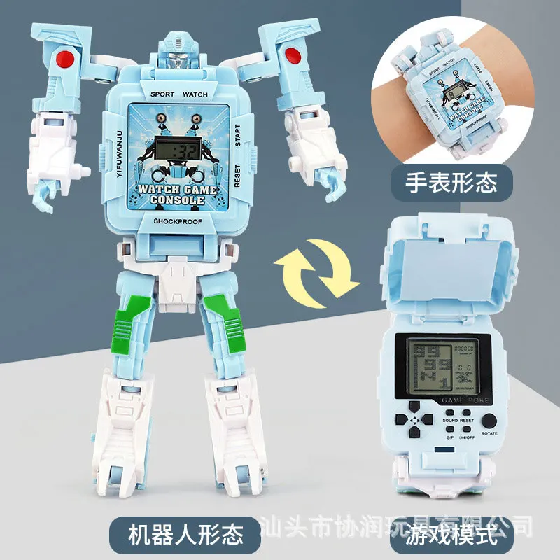 Đồng Hồ Trẻ Em Máy Chơi Game Cầm Tay Nhỏ Đồ Chơi Trẻ Em Biến Dạng Robot Đồng Hồ Trẻ Em Trẻ Em Cho Bé Gái Bé Trai Đồng Hồ Relojes