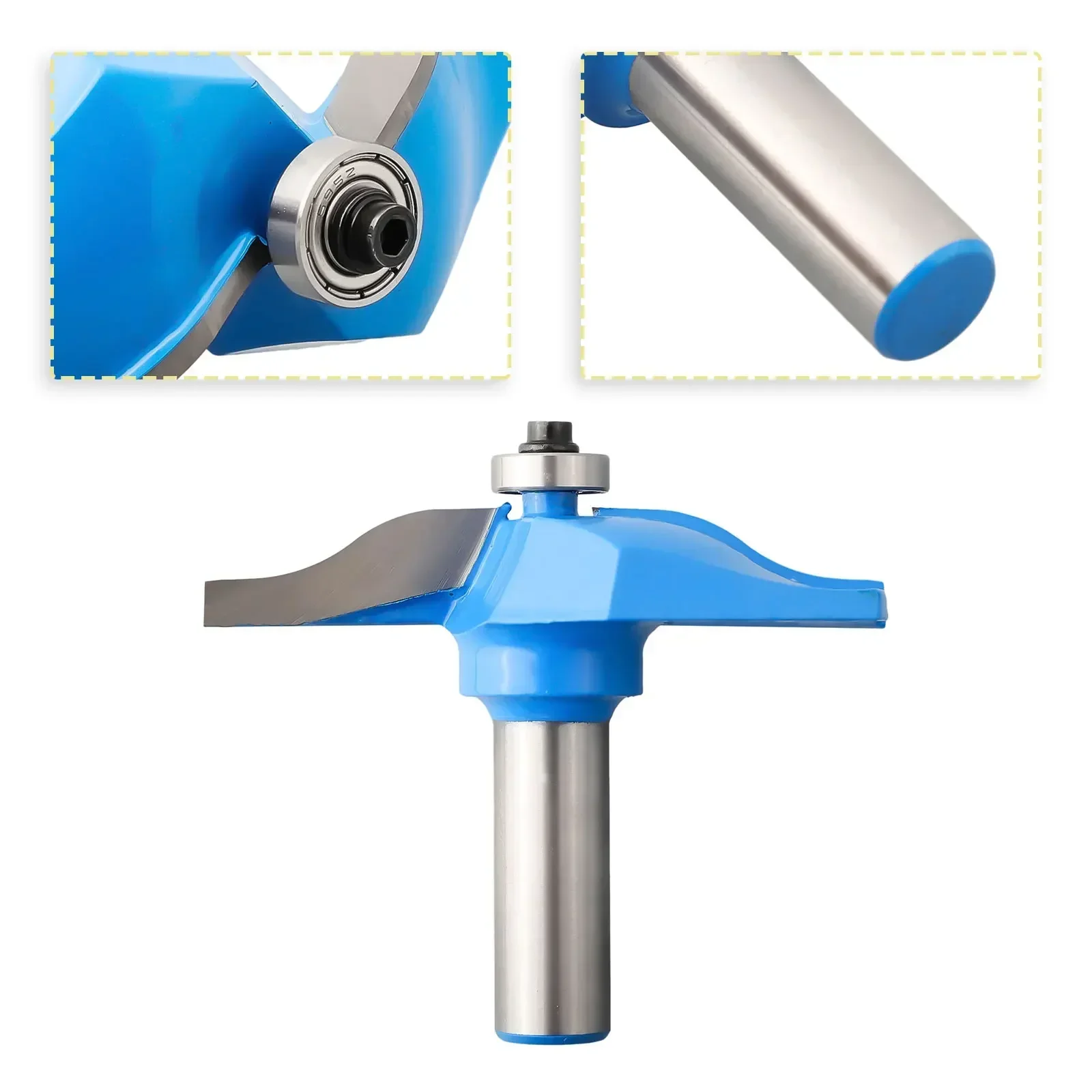 

High Performance Round Over Rail&Stile Router Bit Splinter Free Cuts YG6X Carbide Tip 1/2 Inch Shank 5/8 Cutting Length