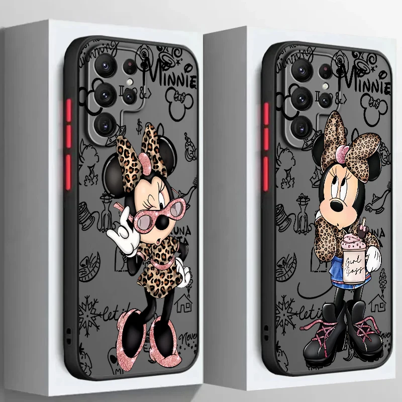 

Art Disney Classical Minnie Frosted Translucent For Samsung Note 20 A35 A03 A54 A31 A22 A34 A14 A24 A04 A55 5G Cover Phone Case