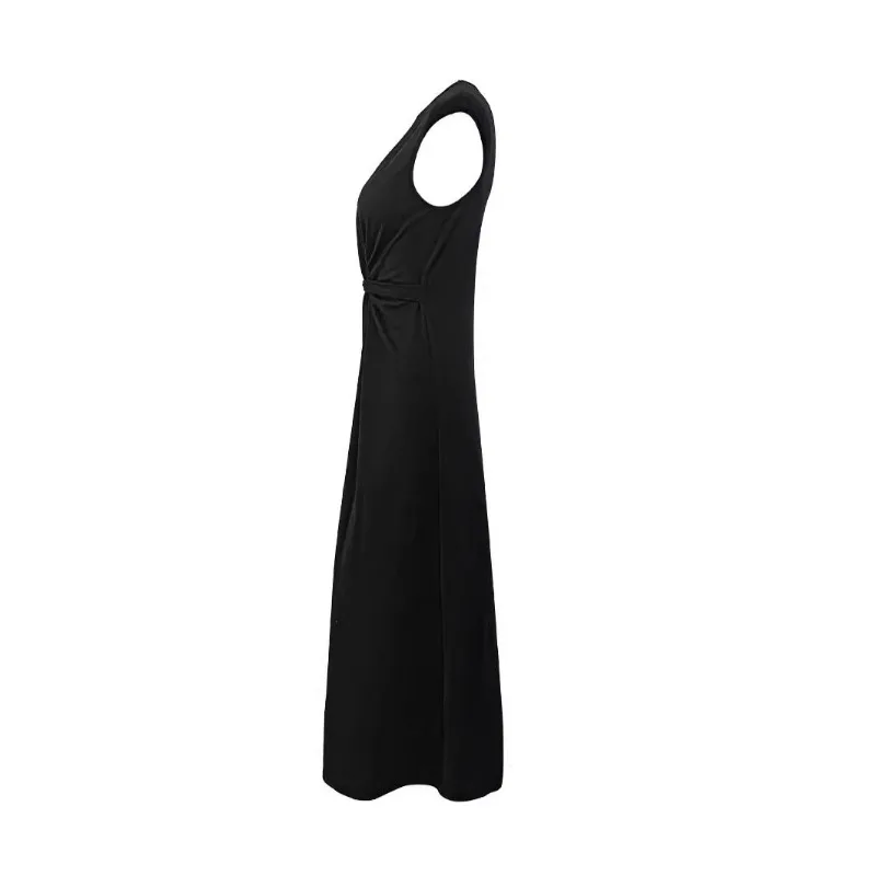 Sexy vrouwen Eveng Party lange jurken zomer mode slanke O-hals zwarte mouwloze tank maxi-jurk elegante vestidos 4-verkocht