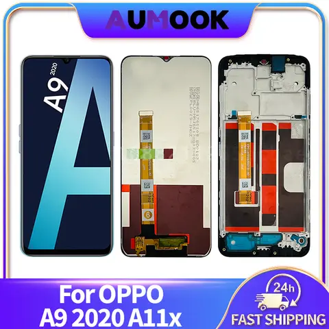IPS LCD For OPPO A9 2020 A11x LCD Display Touch Screen Digitizer Assembly With Frame CPH1937 CPH1939 CPH1941 Replacement Parts