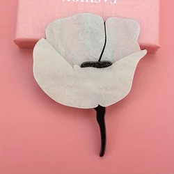 women fashion acrylic rose brooch simple flower jewelry pins for ladies