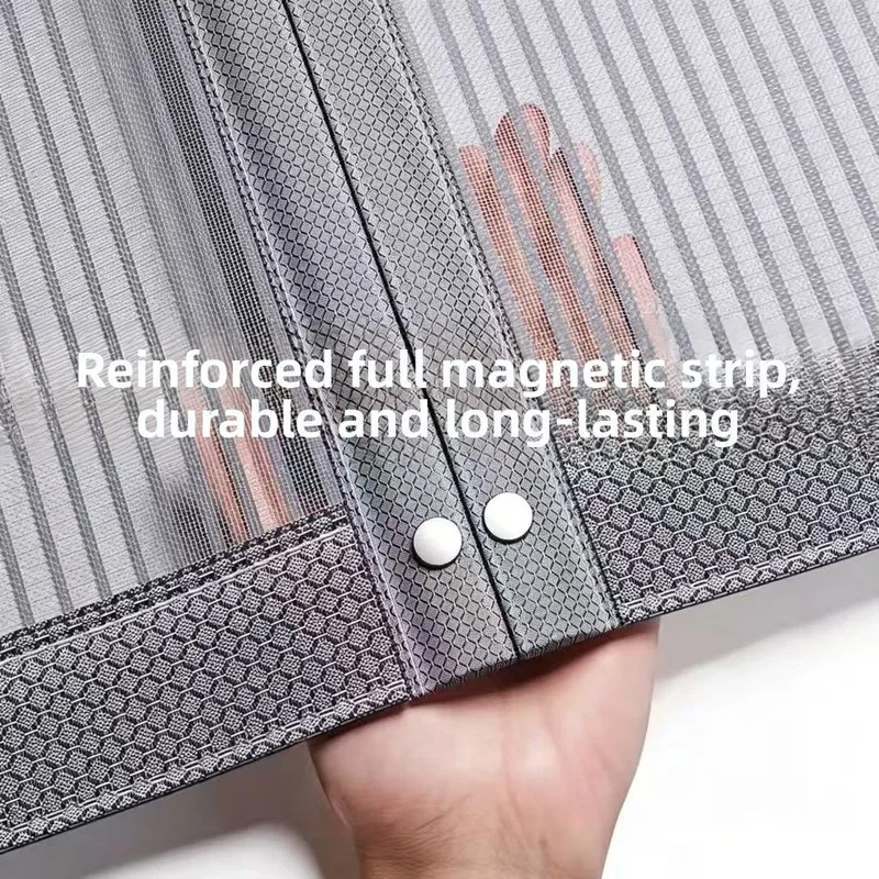 Anti-mosquito door curtain for summer home use, magnetic screen door and window with adhesive tape, no drilling required