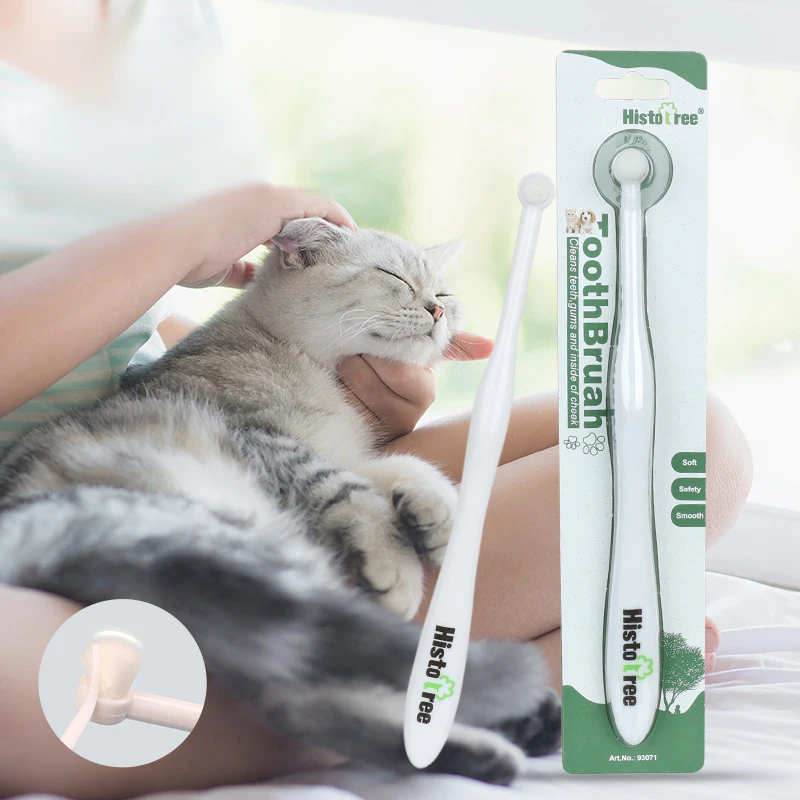 Round Head Toothbrush for Dog Remove Bad Breath and Tartar Dog Cat Oral Cleaning Tool Small Pets Cleaning Supplies