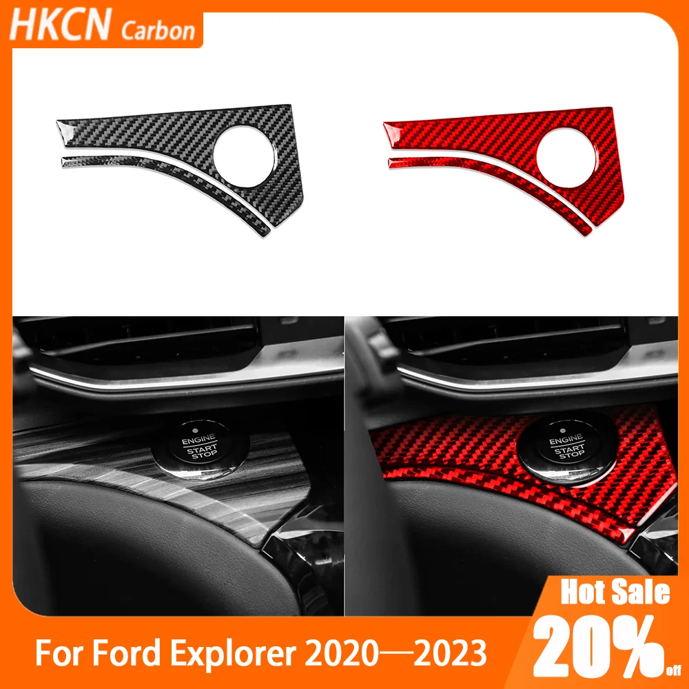 

Carbon Fiber Driver's Right Side Panel Car Accessories Interior Cover Trim Sticker Modification For Ford Explorer 2020—2023