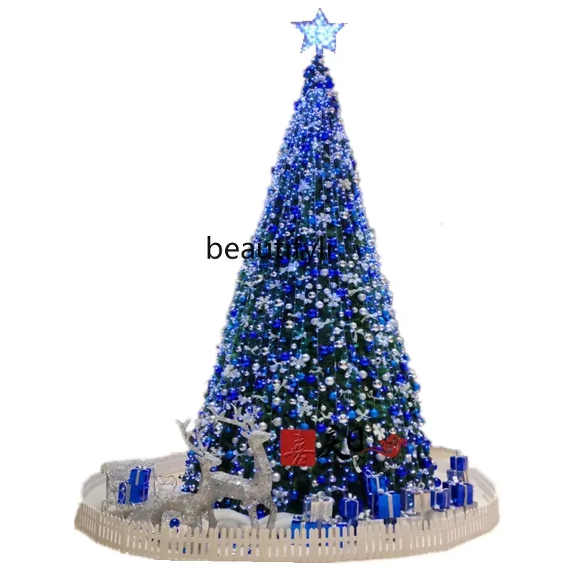 Modern Christmas Tree, Large 3m 4 5 6 7 8 Christmas Decorative Tree Blue Mall HotelHY