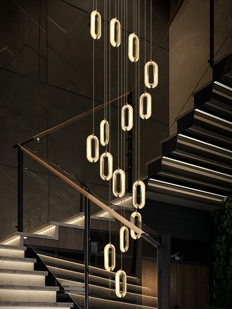 Imagem -02 - Led Rodada Anel Pingente Luz Modern Indoor Hang Lâmpada Escadaria de Alumínio Pequeno Círculo Fixture Casa e Escritório