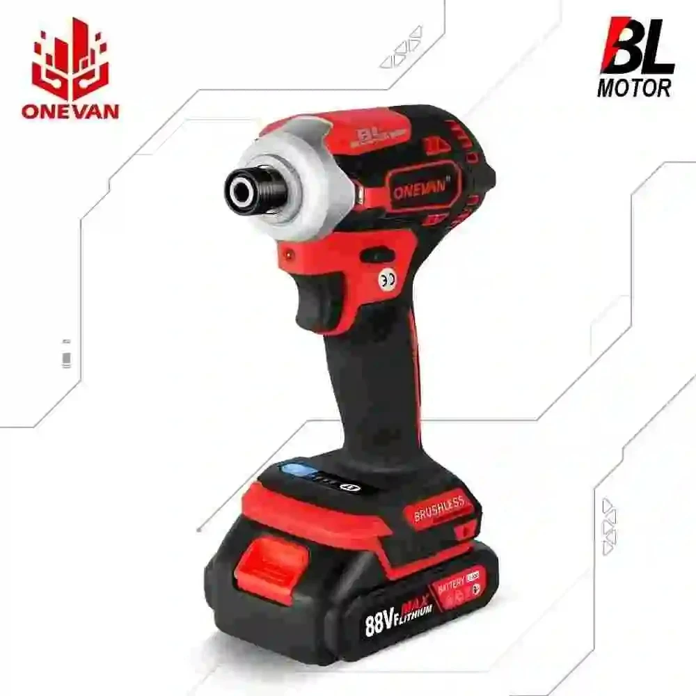 ONEVAN 588NM Cordless Electric Impact Brushless Wrench 5 Speed Screwdriver Power Tool 1/4