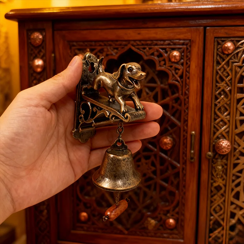 

Дверной звонок «Добро пожаловать» с собакой, винтажный колокольчик «Бульдог доберман», металлический колокольчик для владельца магазина, дверной звонок для домашнего офиса, настенное крепление, декор
