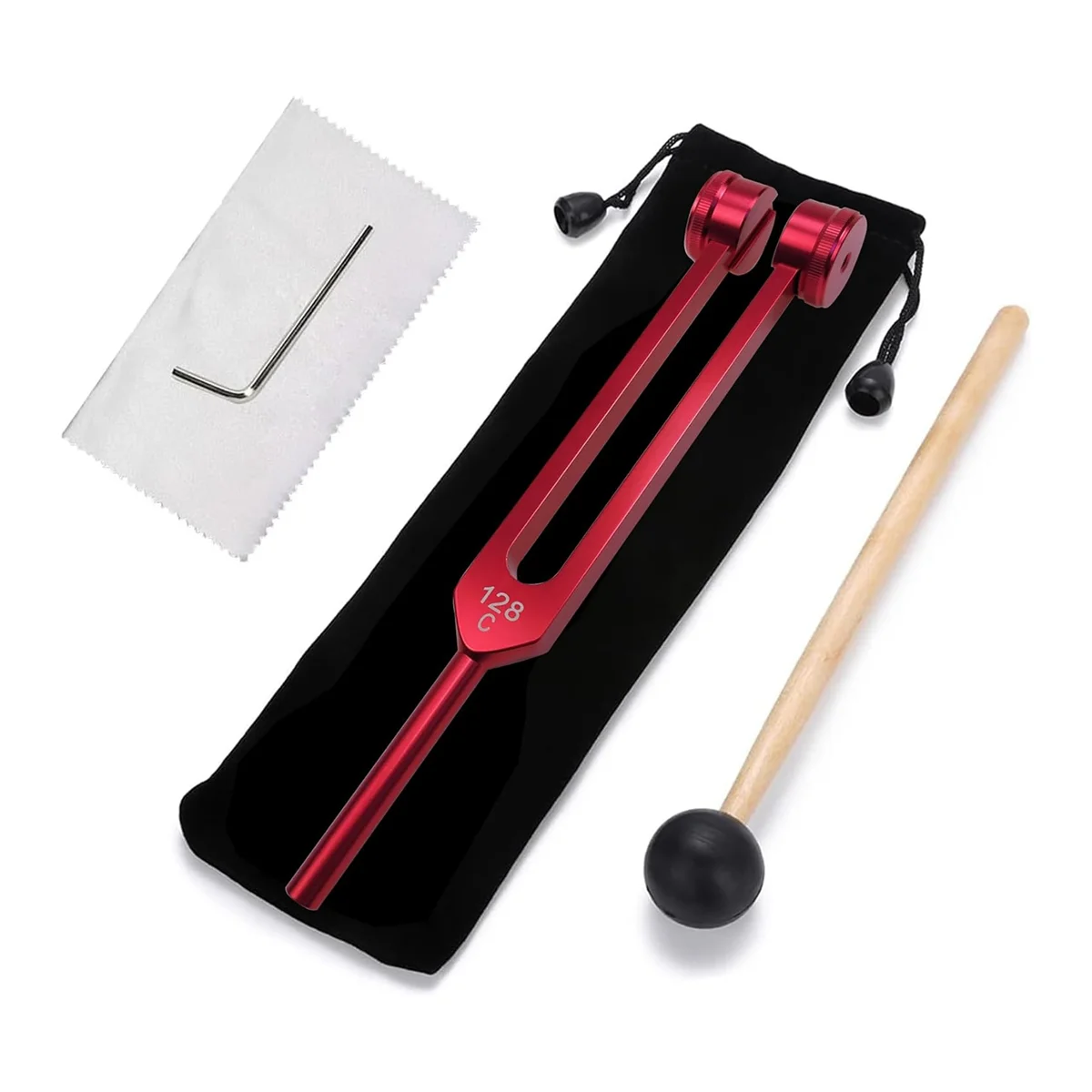 128 Hz Tuning Fork Weighted Red Tuning Forks for Healing 128 Hz Slider Tuning Fork