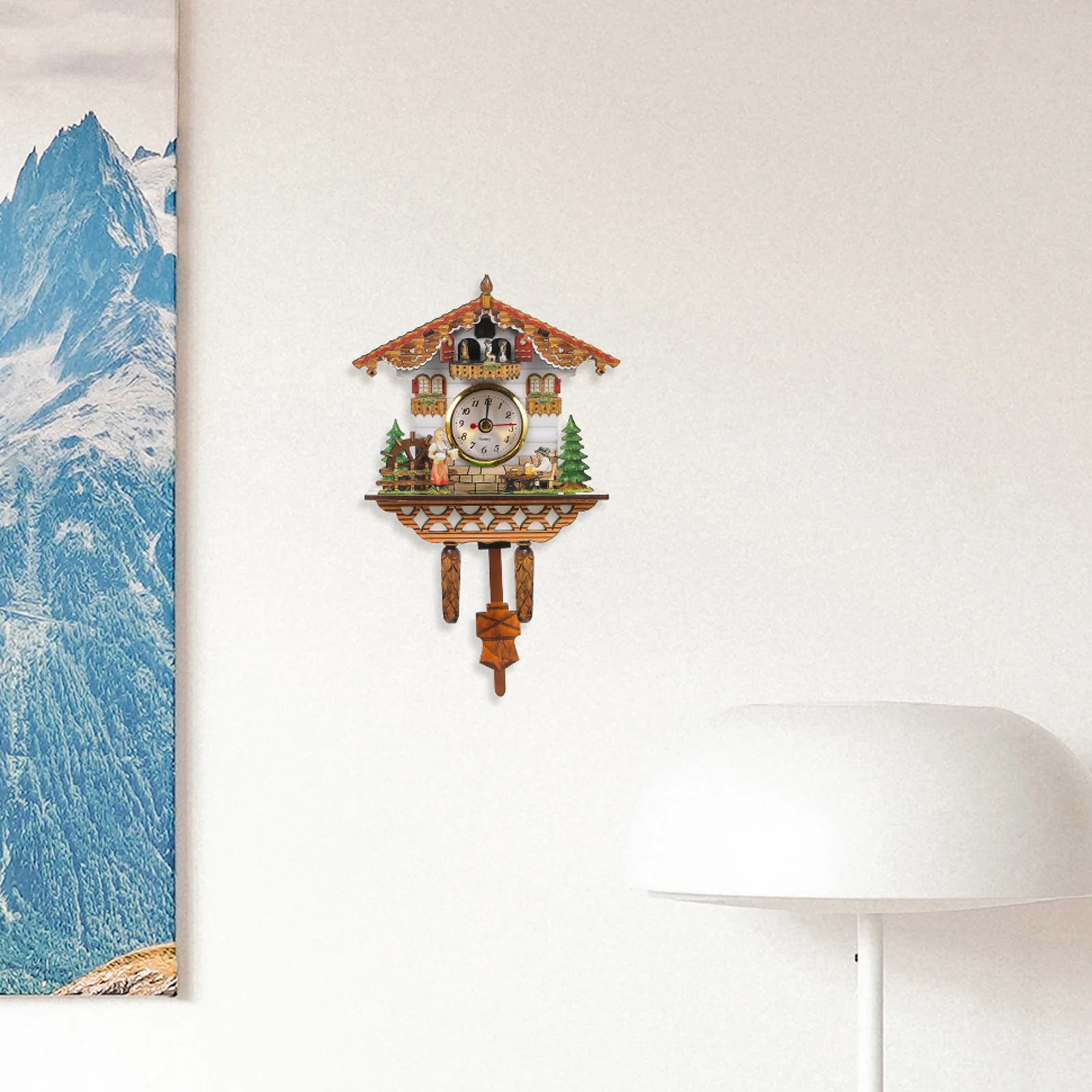 

Cuckoo Wall Clock Retro Handcrafted Indoor Decor Living Room Bedroom Clocks Vintage Pendulum Housewarming Gift Accurate Time