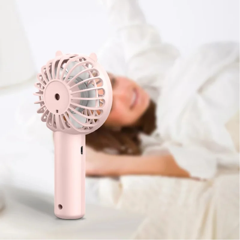 Xiaomi Handheld Fan Portable Mini USB Rechargeable Fan Small Makeup Eyelash Cooler Women Girls Office Travel Air Cooler Cute Fan