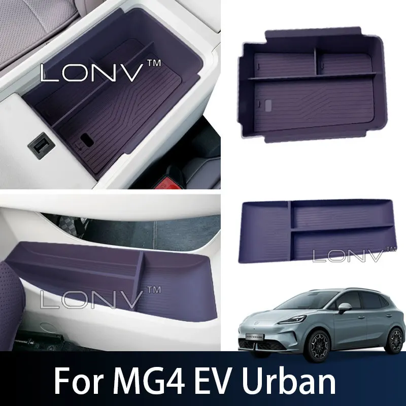 Für MG4 EV Urban 2026 2027 Auto-Armlehnenbox Aufbewahrungsbox Unter der Mittelkonsole Aufbewahrungsbox Mittelorganizer-Ablage Auto-Zubehör
