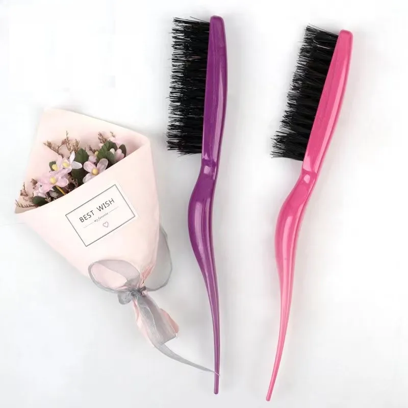 Pro Salon Hair Brushes Comb Slim Line Teasing Combing Brush Styling Tools DIY Kit Professional Plastic Hairdressing Combs