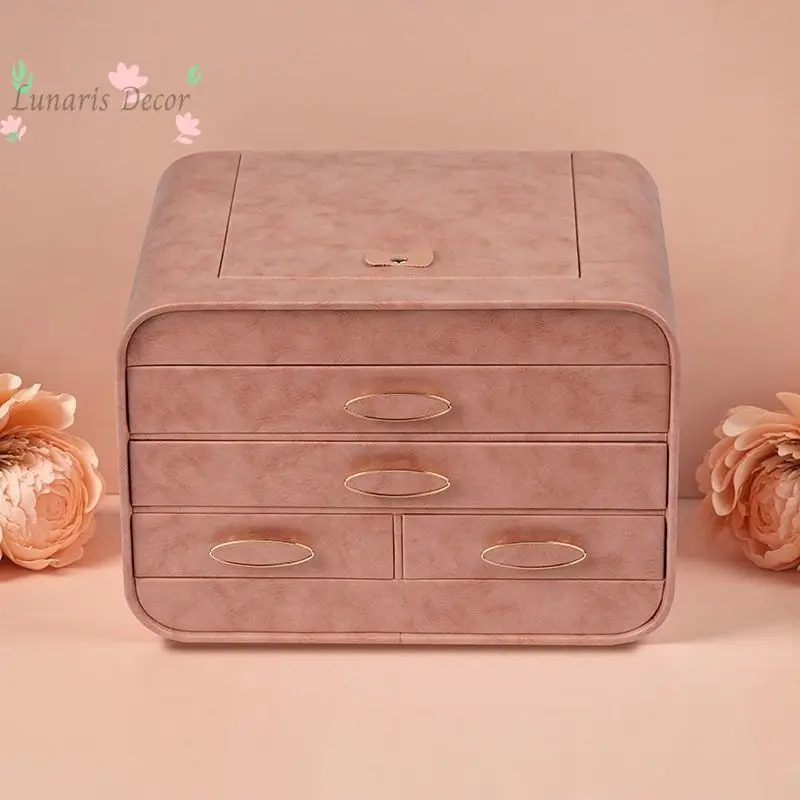 Beiduofeng's new high-end jewelry first multi-layer ring, necklace, bracelet, stud earrings, jewelry storage box, birthday gift