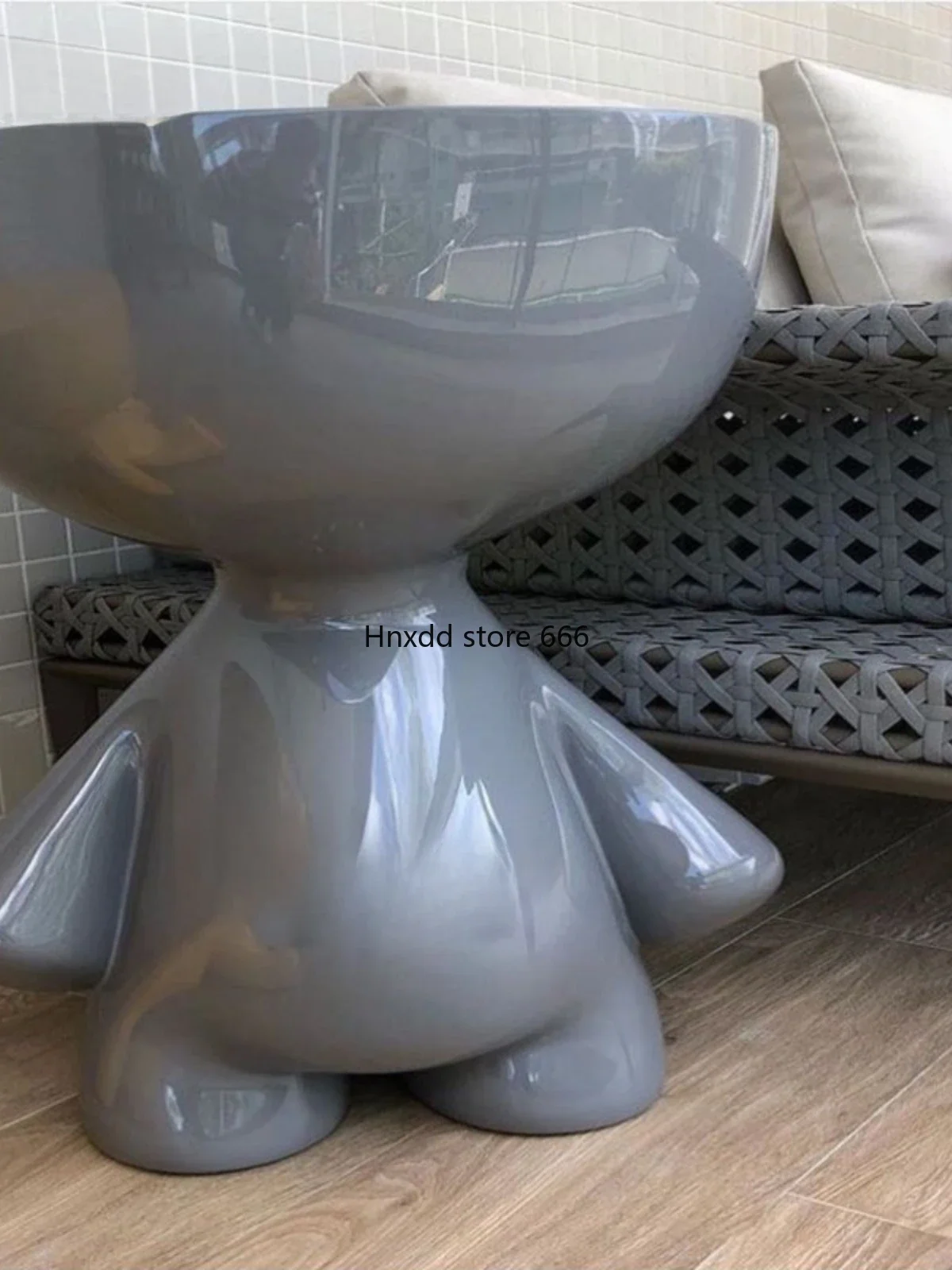 Table d'appoint moderne en FRP pour chambre à coucher, mobile, simple, Internet, célébrité, lumière cendrée, luxe