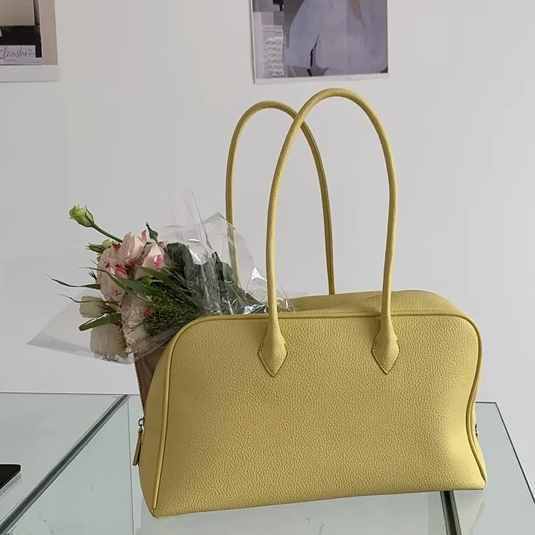 

Underarm Bag Women's 2025 New Faion Large Capaci Commuter Bag Tangerine Peel Pattern Briease Briti Sle Casual Handbag