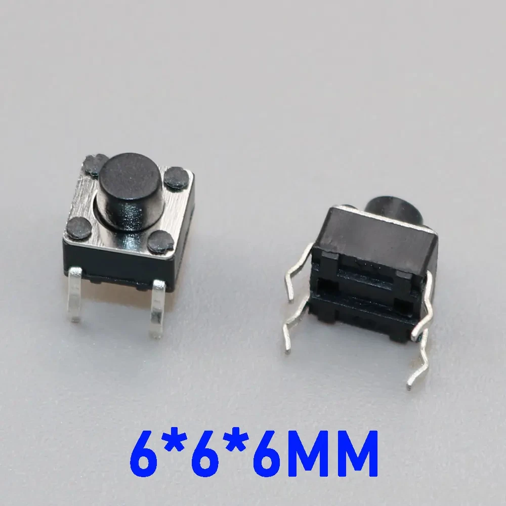 10 Stück/Set 6*6mm Taster-Set, Taktile Drucktastenschalter, Höhe: 4,3 5~13MM DIP 4P Mikroschalter 6x6 Tastenschalter für Arduino – Detail 2