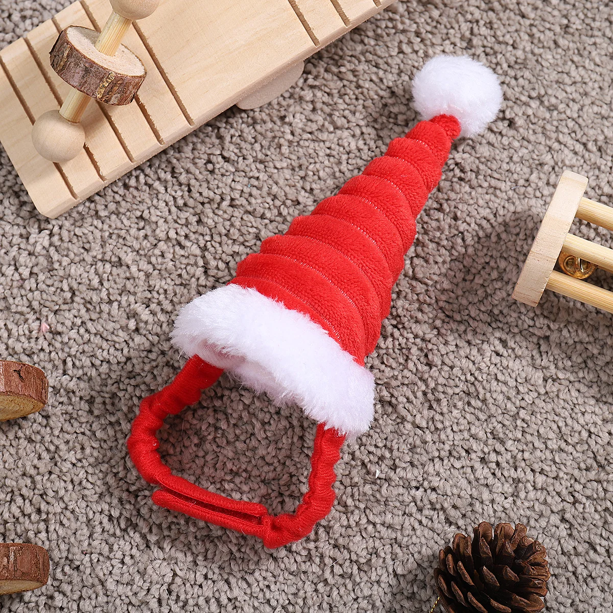 

Pet Christmas Hat Small Dog Cat Hamster Premium Material Cute Wear Festival Party Halloween Photo Shoot Accessory